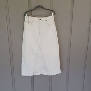 Spell Eve Denim Skirt Size XL Women Preppy High Waist Cotton Blend Pockets Salt